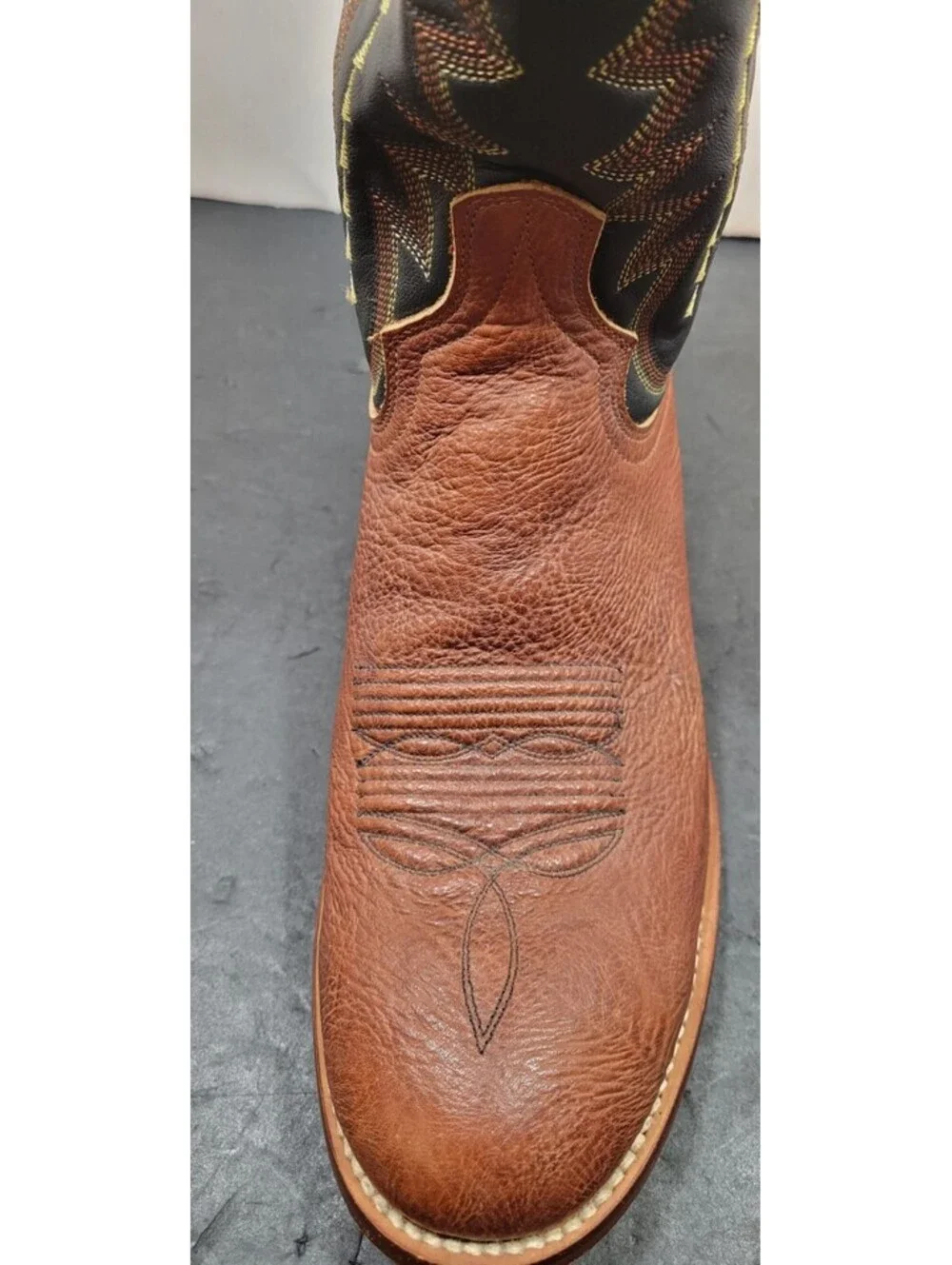 Dan Post Western Boots Mens 9.5 D Pull On Cowboy Brown Leather Round Toe DP4163